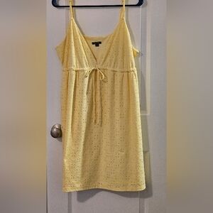 Wild Fable Light Yellow Eyelet Dress Xl
